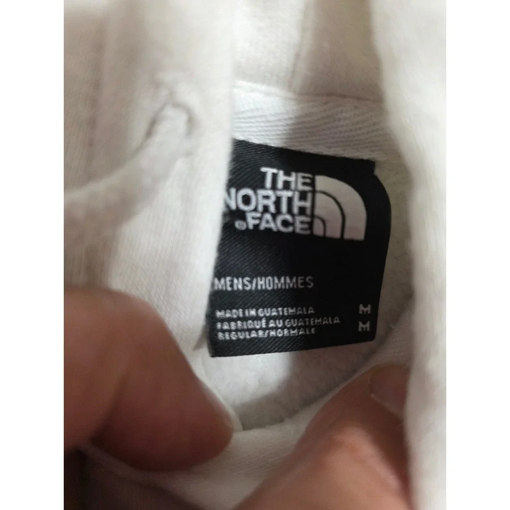 The North Face Mens Half Dome Logo Pullover Hoodie White Black Medium